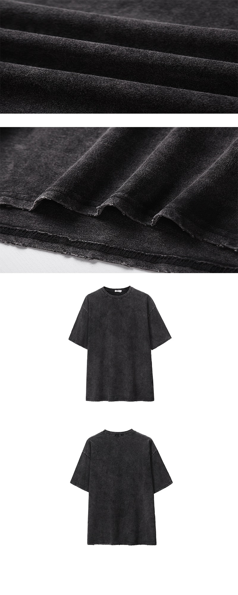 Black Mottled Tee