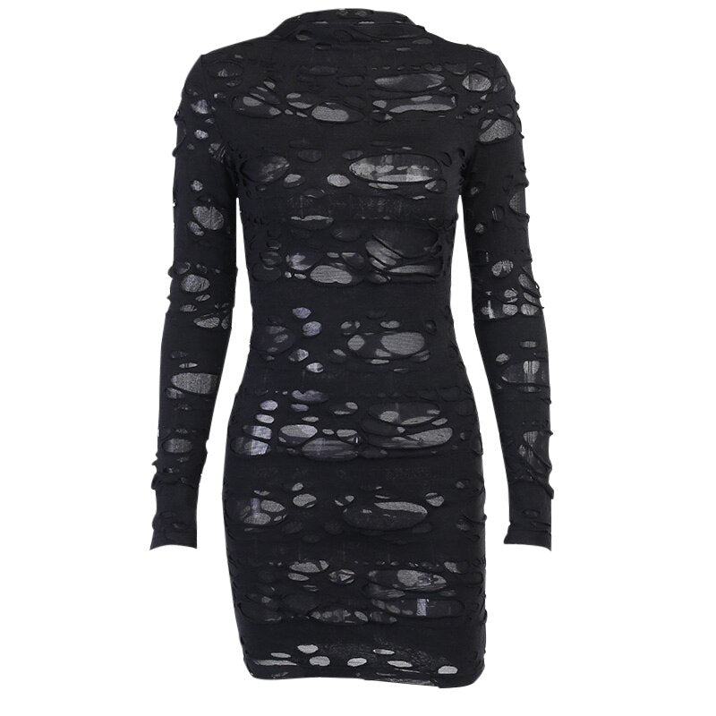 Distressed Bodycon Dress