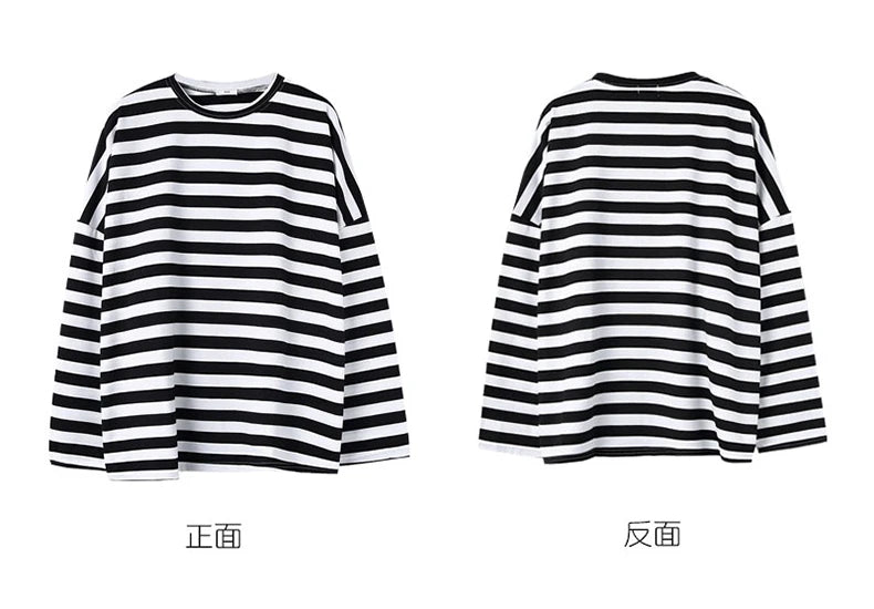Black and white striped long sleeve