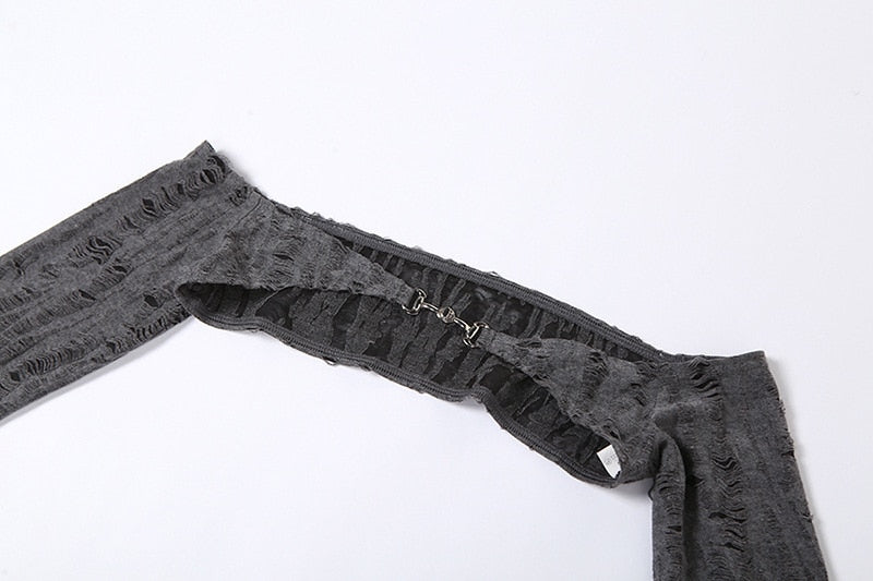 Grey Grunge Top