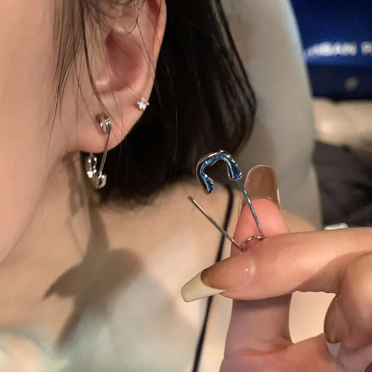 Safety pin earrings
