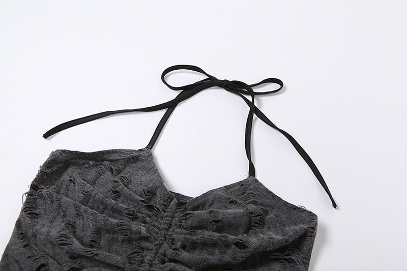 Grey Grunge Top