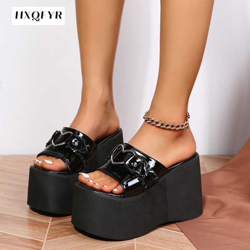 Heart Platform Sandals