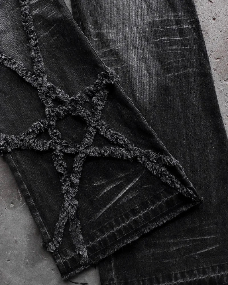 pentagram denim pants