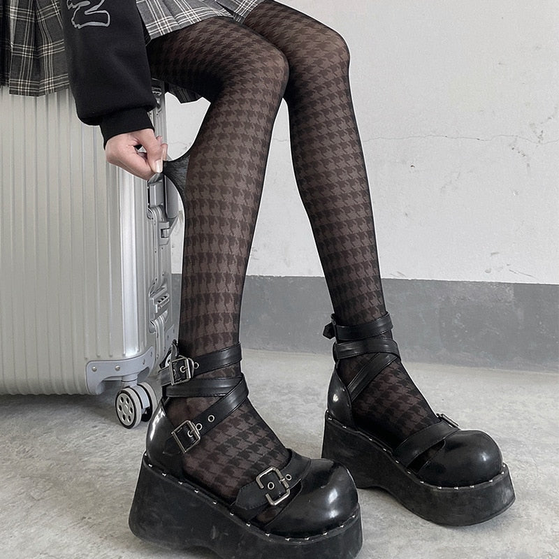Houndstooth Tights