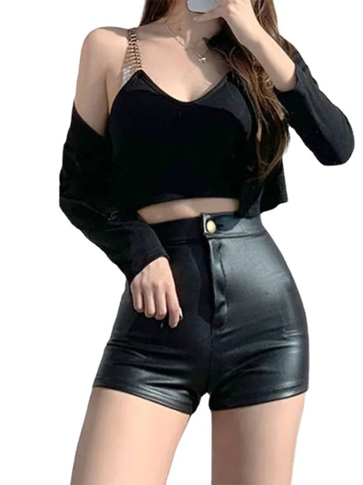 Faux Leather Shorts
