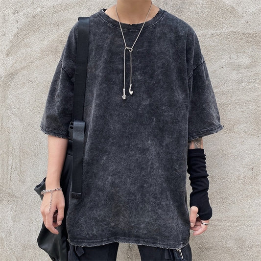 Black Mottled Tee