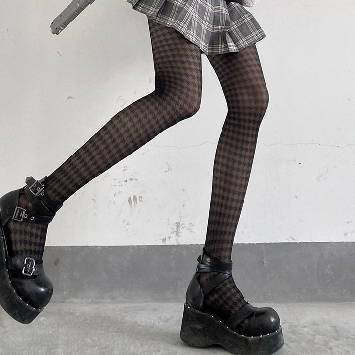 Houndstooth Tights