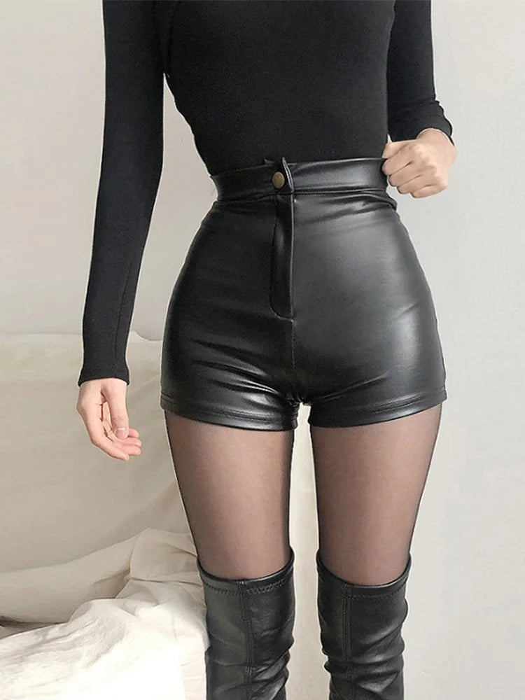 Faux Leather Shorts