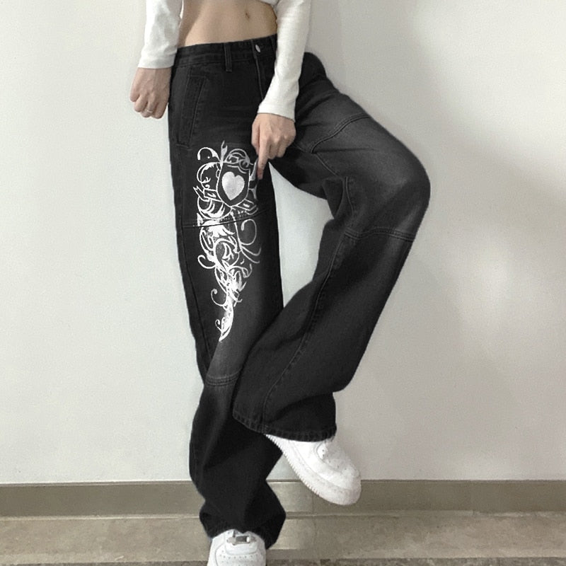Graphic Y2K Jeans