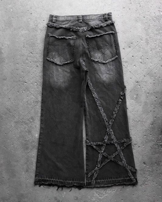 pentagram denim pants