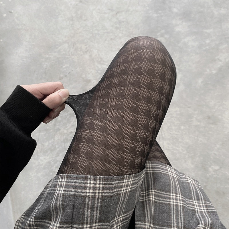 Houndstooth Tights