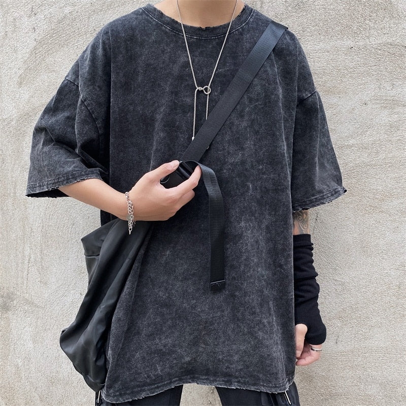 Black Mottled Tee