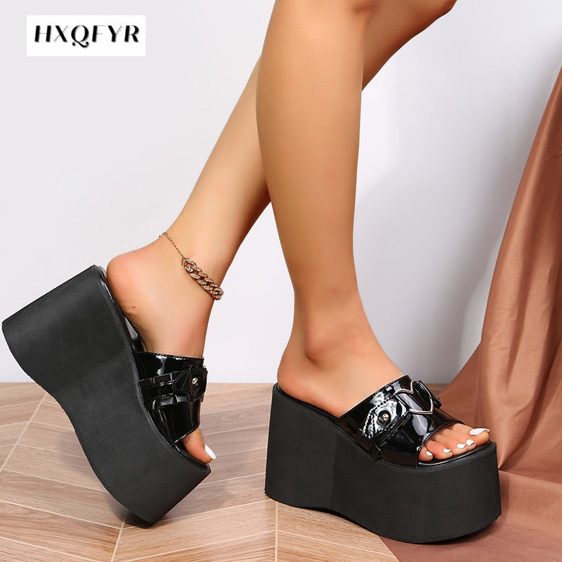 Heart Platform Sandals