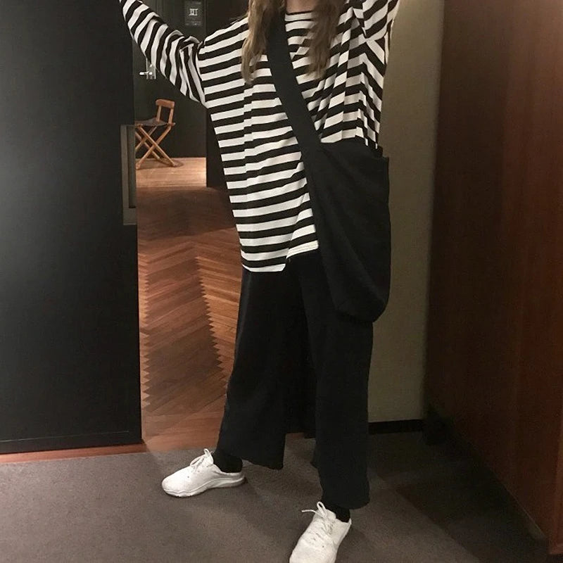 Black and white striped long sleeve