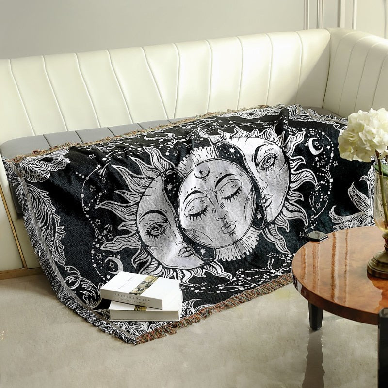 Sun Mandala Throw Blanket