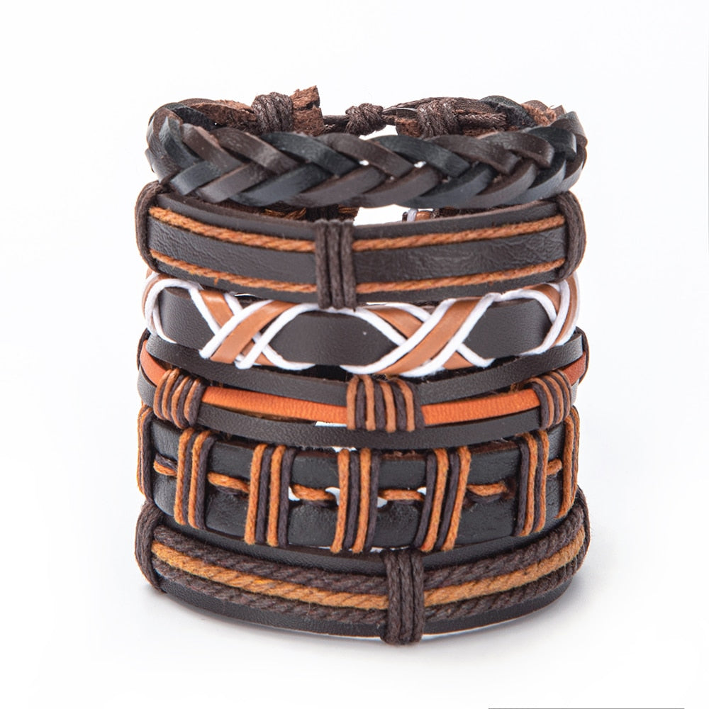 Variety of Stacked Bracelets
