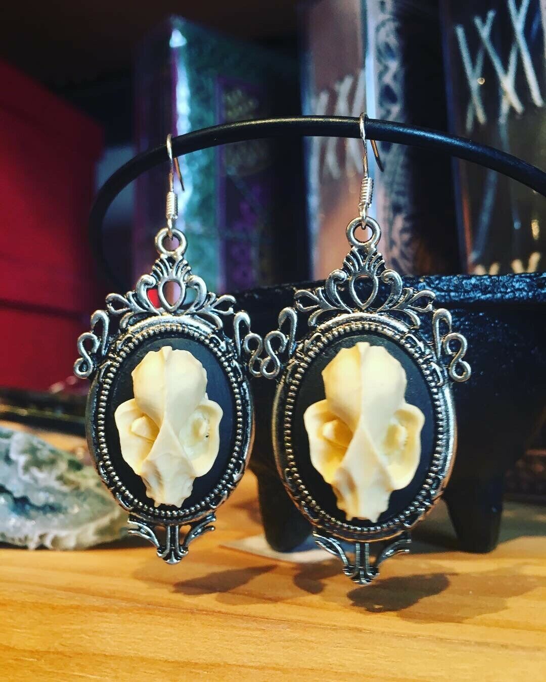 Skull Cameo Earrings