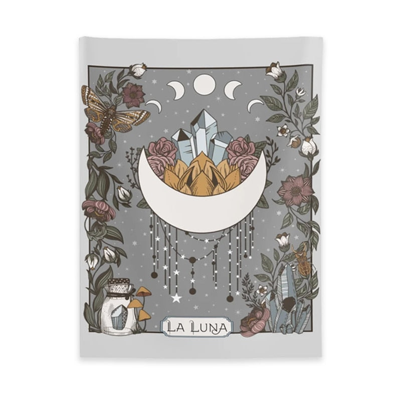 Moon Tapestry with Crystals