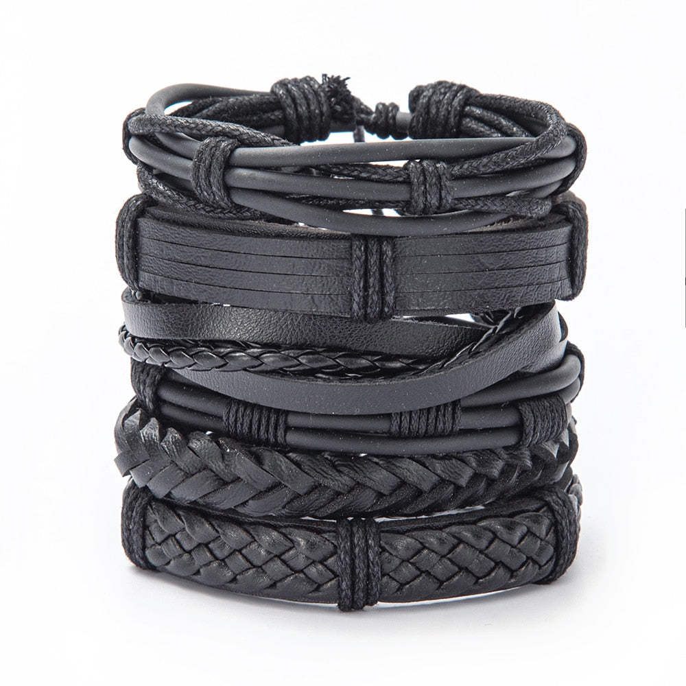 Variety of Stacked Bracelets
