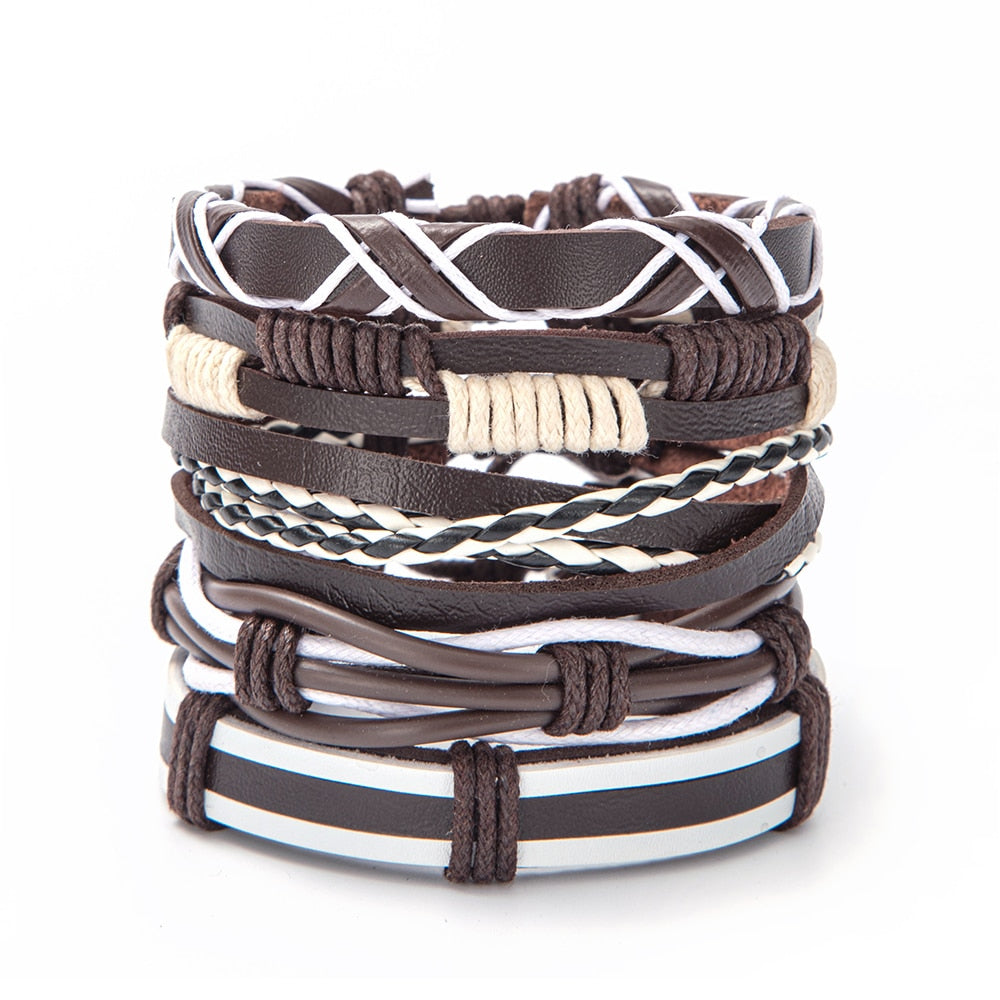 Variety of Stacked Bracelets