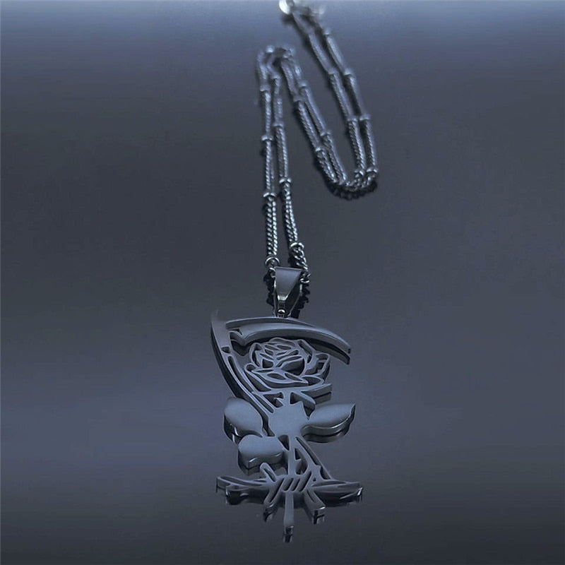 Rose Scythe Necklace