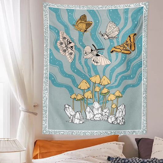 Mushroom and Moth Tapestry