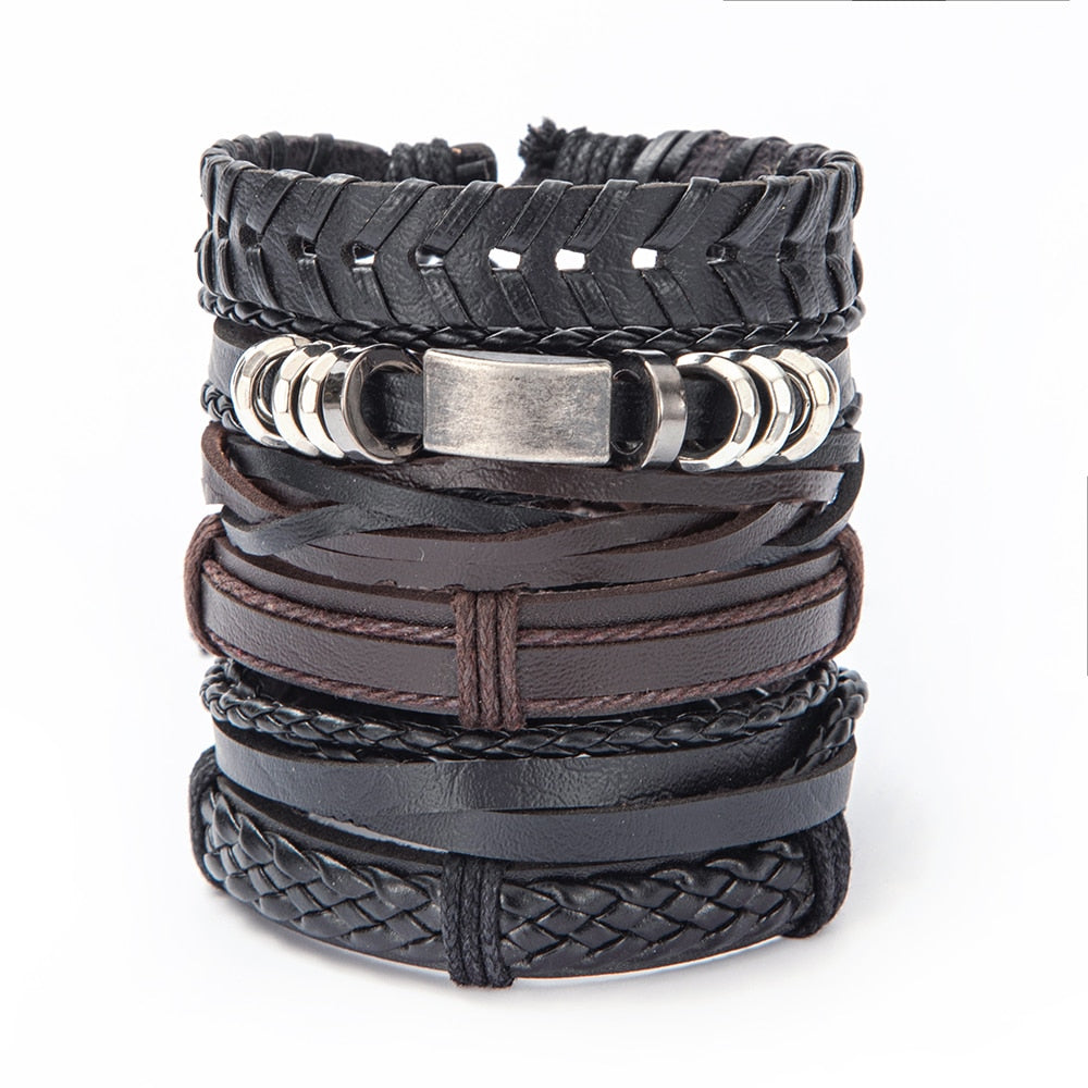 Variety of Stacked Bracelets