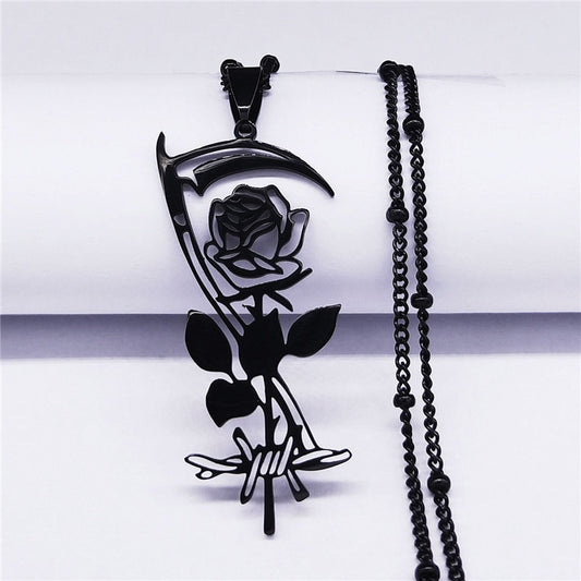 Rose Scythe Necklace
