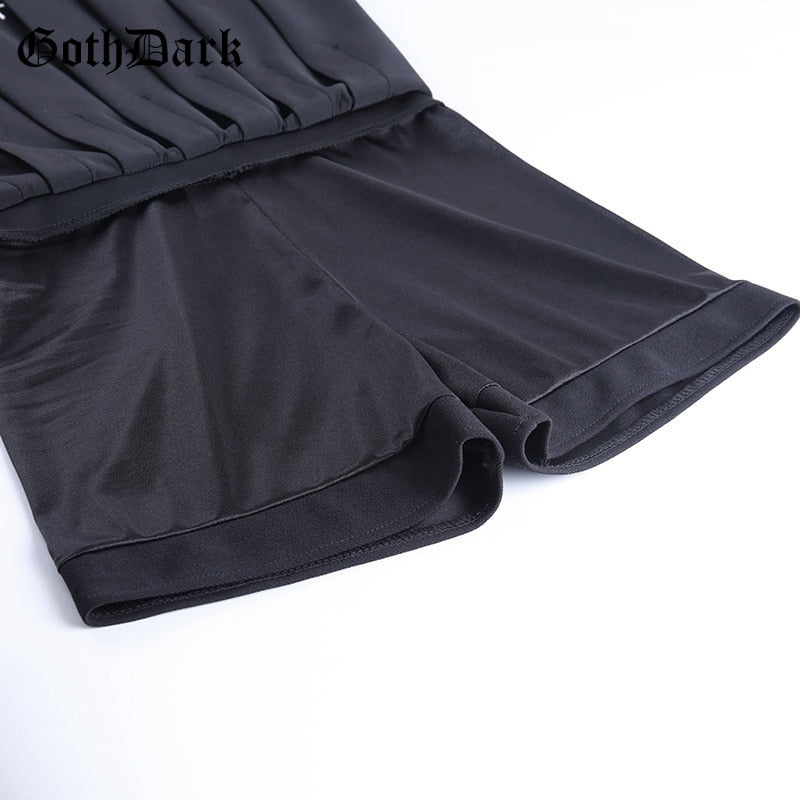 Cross Decal Pleated Skirt
