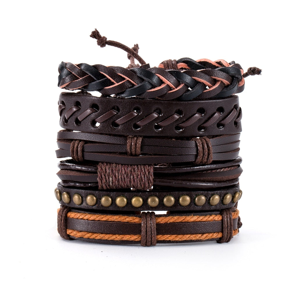 Variety of Stacked Bracelets