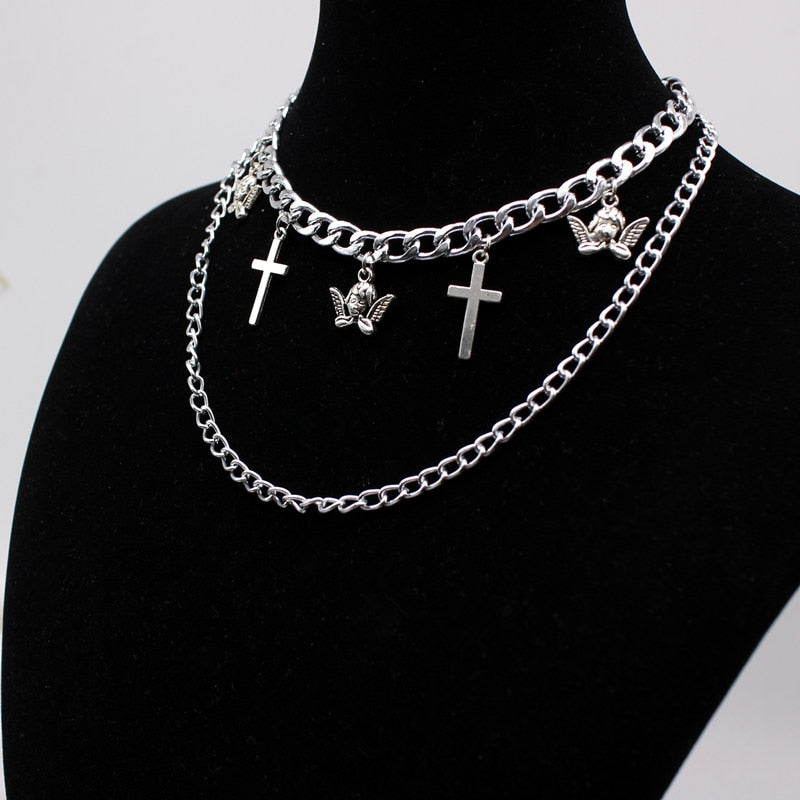 Chain Cross Choker
