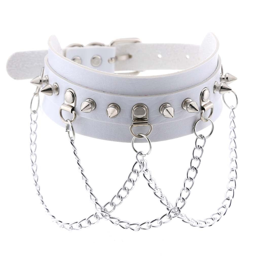 White Chain Chokers