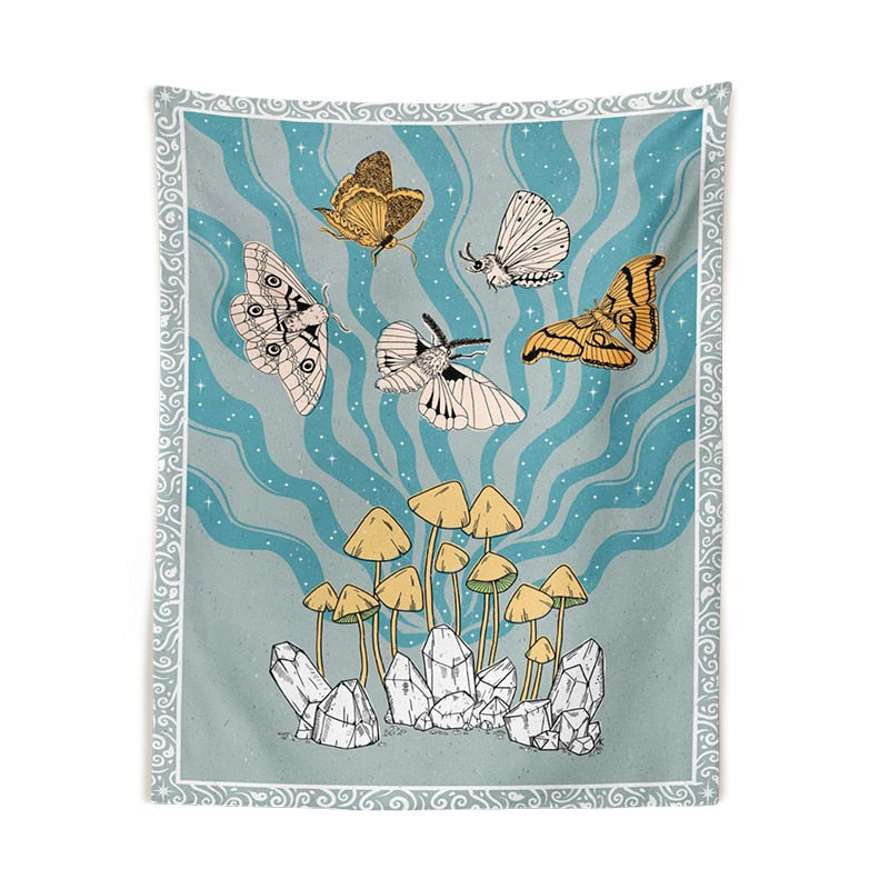 Mushroom and Moth Tapestry