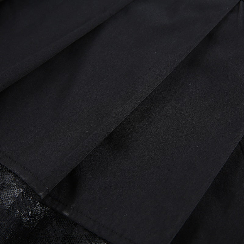 Pleated Lace Up Skirts