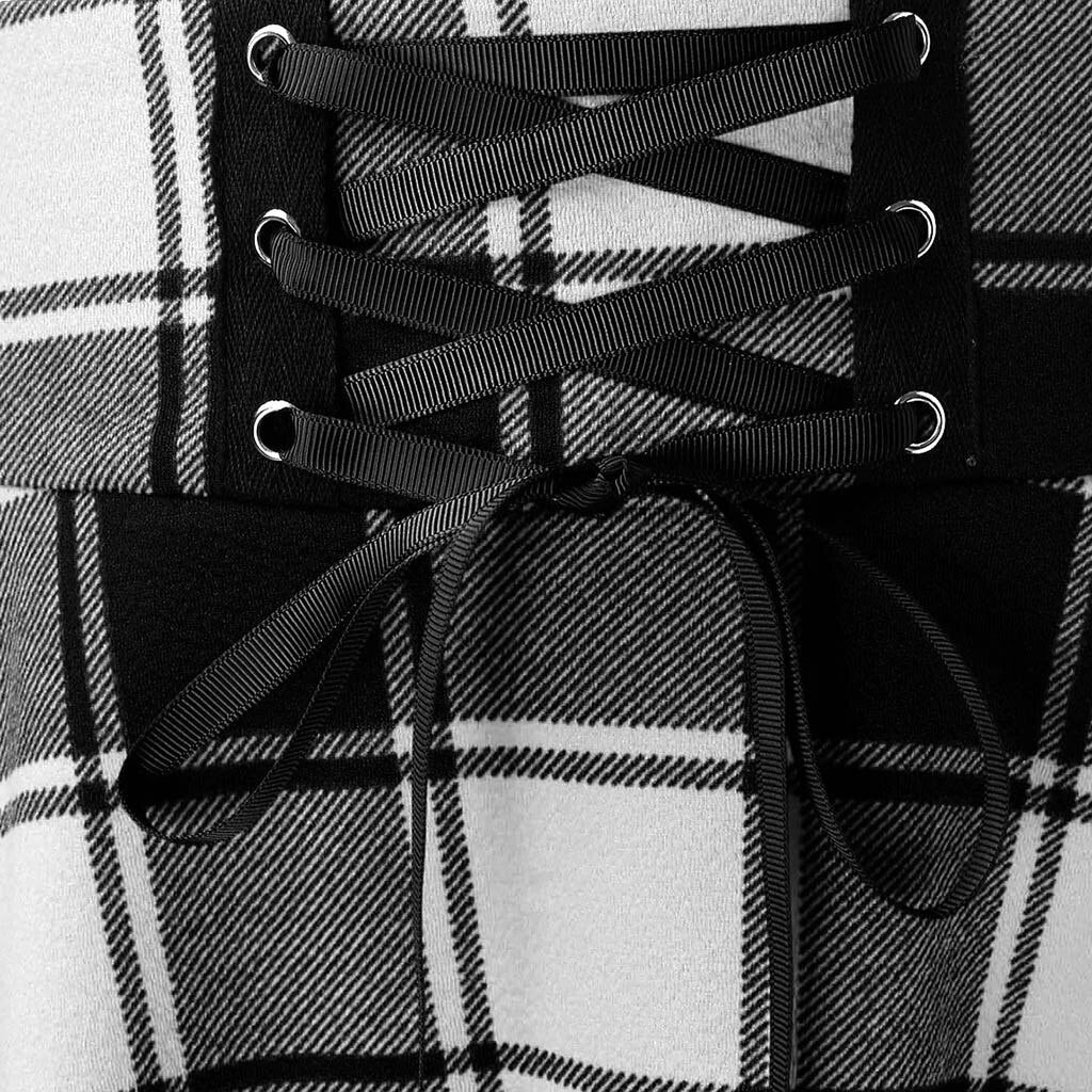 Checkered Corset Circle Skirt