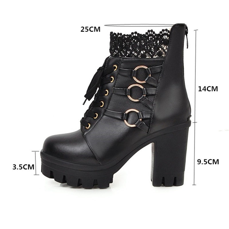 Fur Lined Heeled Boots