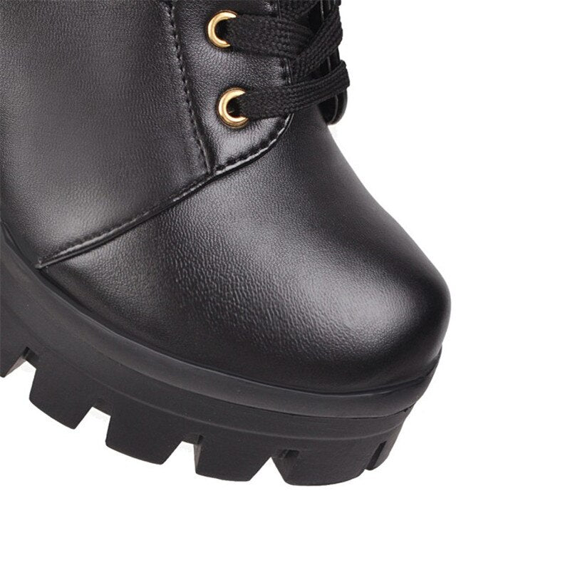Fur Lined Heeled Boots