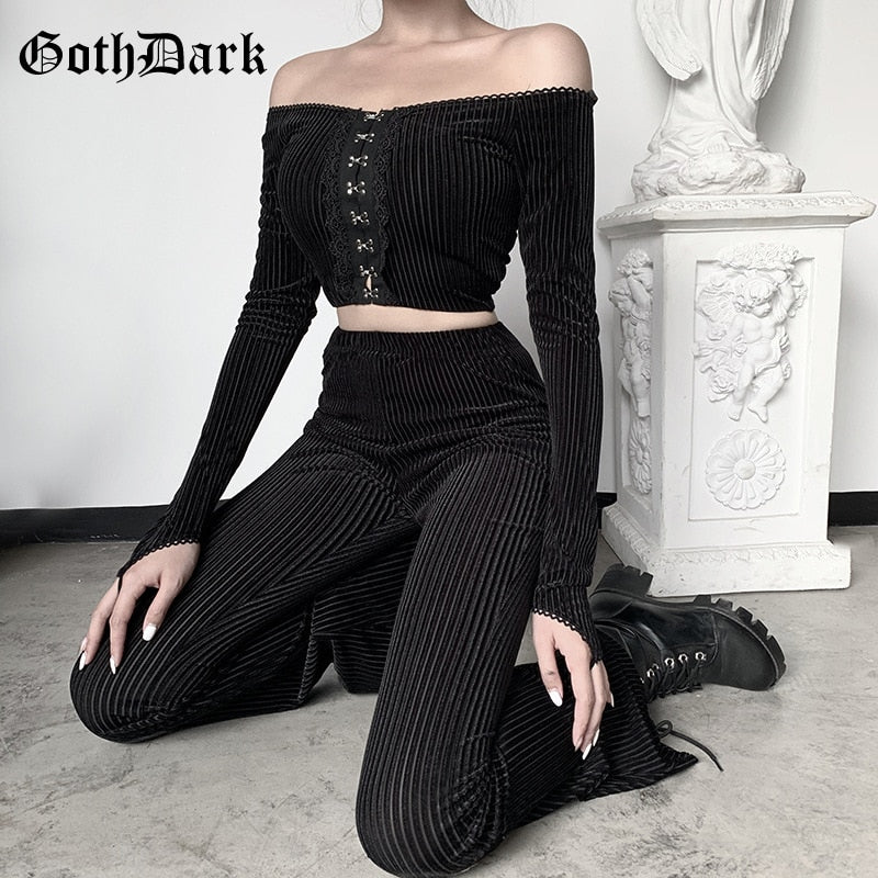 Retro High Waisted Flare Pants
