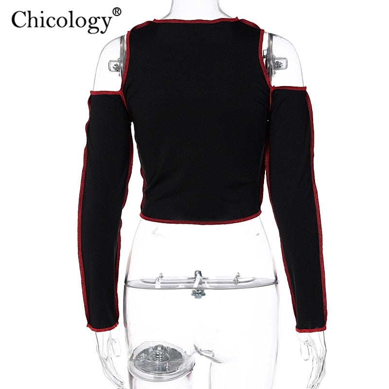 Exposed Seam Cut Out Top