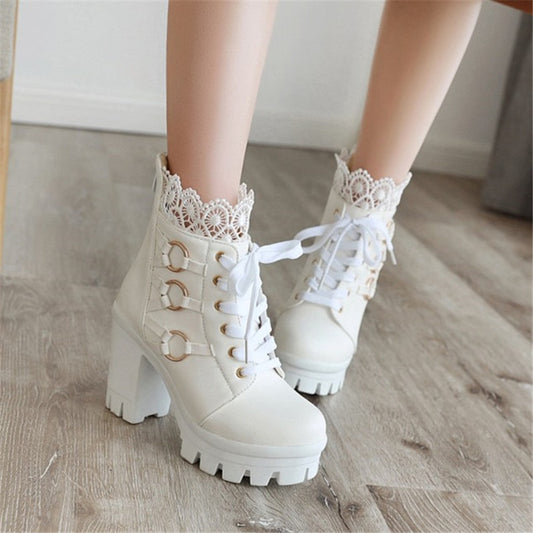 Fur Lined Heeled Boots