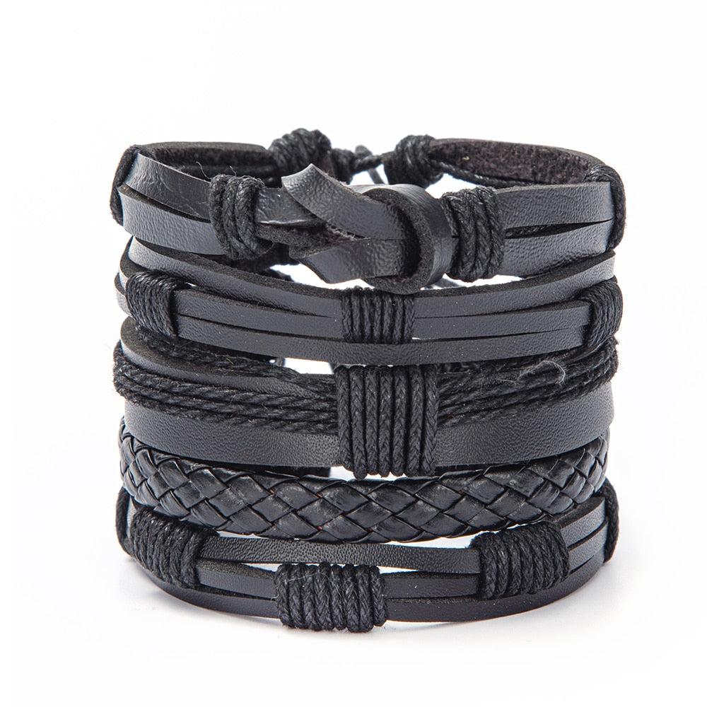 Variety of Stacked Bracelets