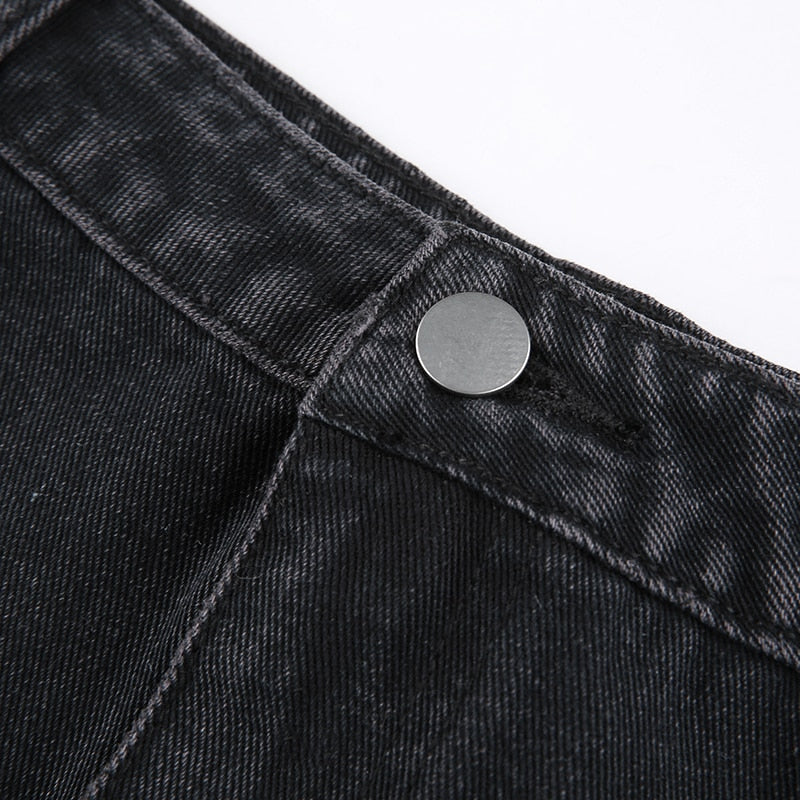 Pleated Denim Skirt