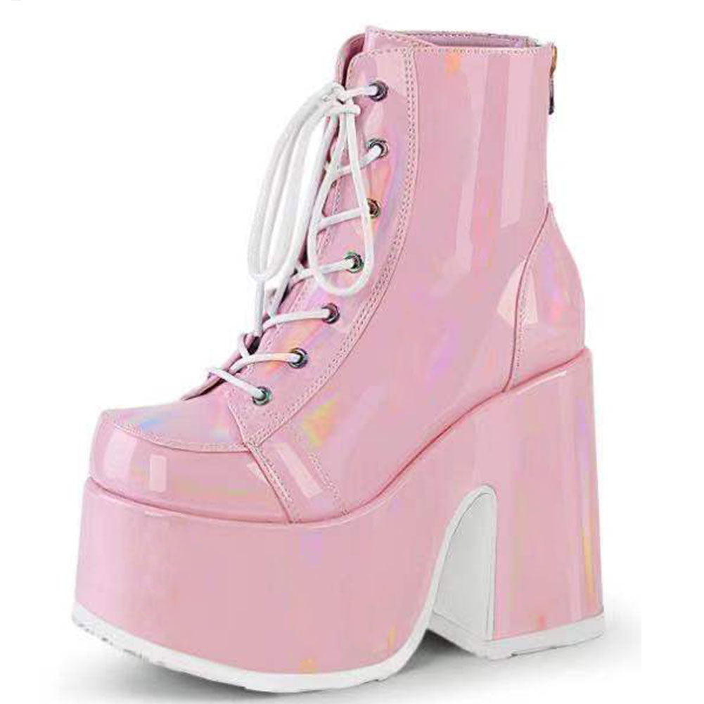 Pink Platform Boots