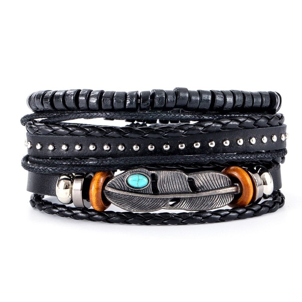 Variety of Stacked Bracelets