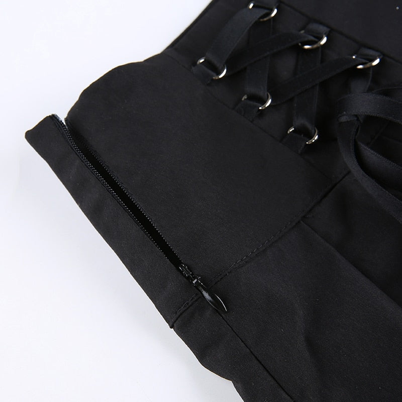 Pleated Lace Up Skirts