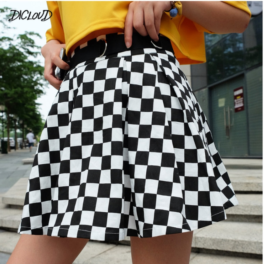 Checkerboard Mini Skirt