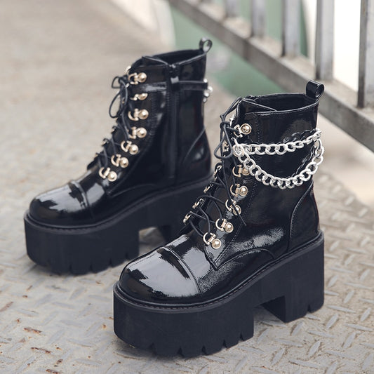 Combat Boots with Chains