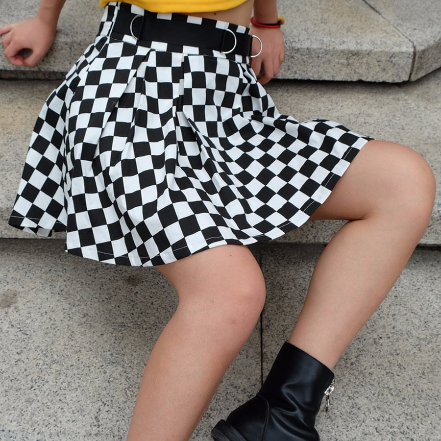 Checkerboard Mini Skirt