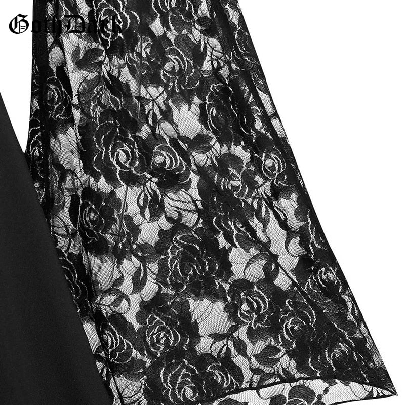 Lace Flared Sleeve Dress